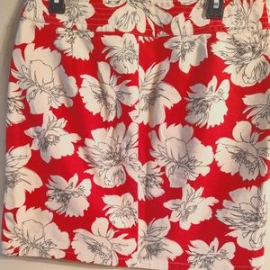 Red and White flower skirt
